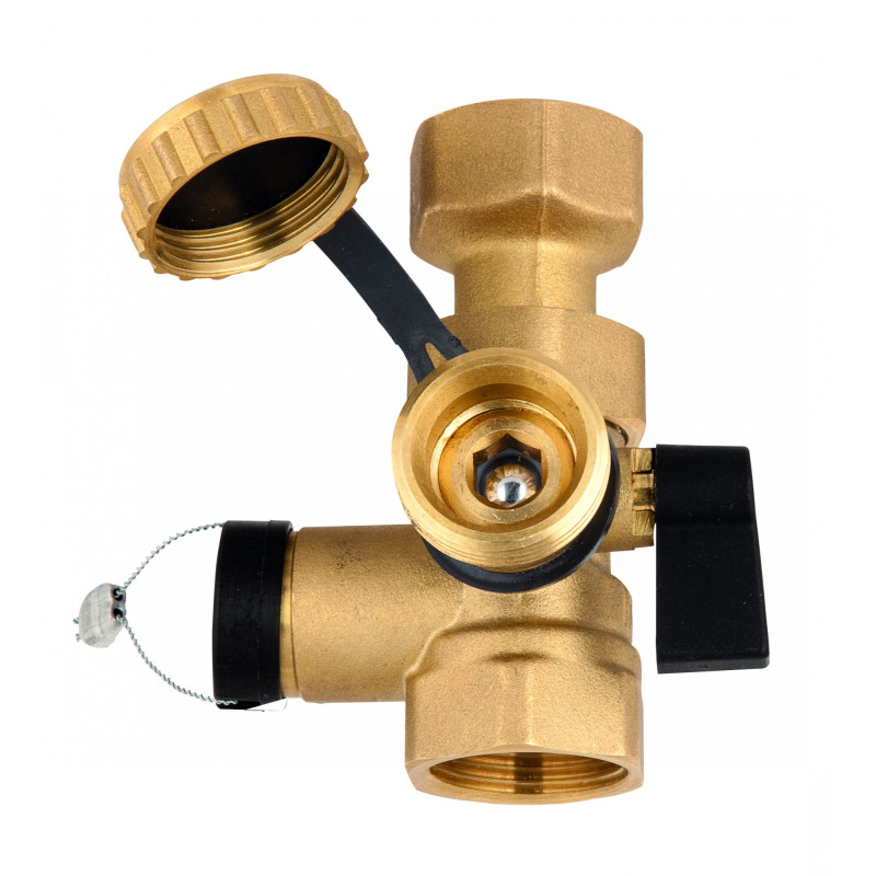 Afriso 77949 Клапан  для підключення розширювальних баків 3/4"х3/4" з краном 3/4" KFE