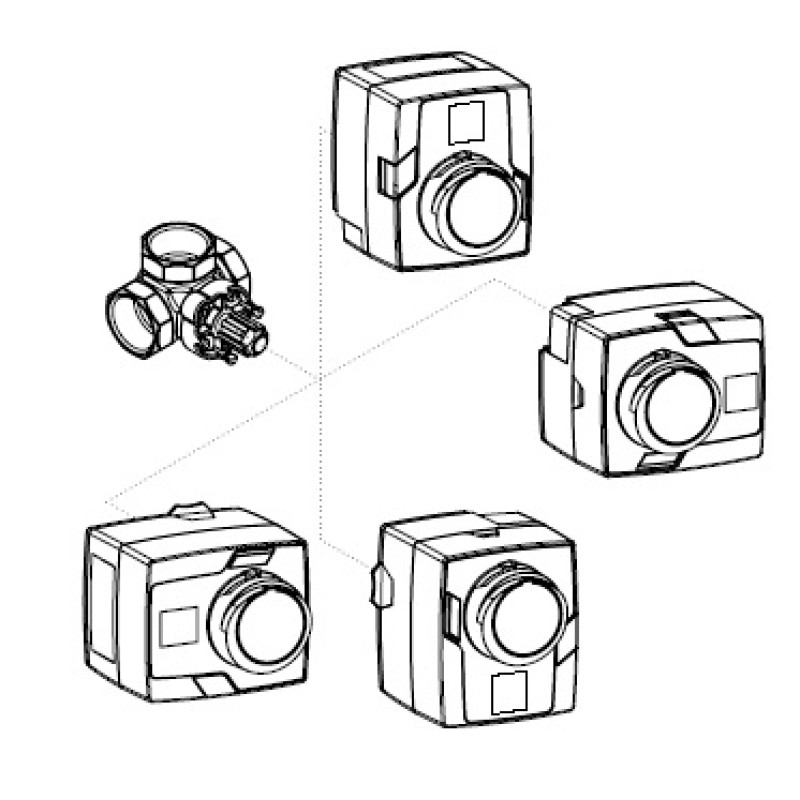 Afriso 1534310 ACT343 привід-контролер постійної температури 120сек, 230В, 6 Hм, 0-99°C