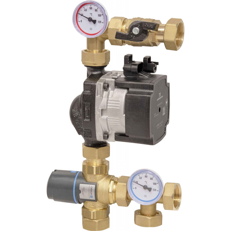 9050110 Змішувальний Модуль BTU 501 для теплої підлоги з клапан AFRISO ом АТМ, насос Grundfos UPM3 Auto