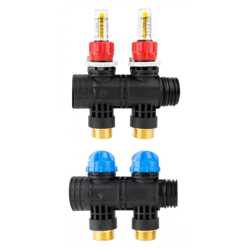 81252 Распределитель для коллектор AFRISOа на 2 контура с расходомер AFRISOом