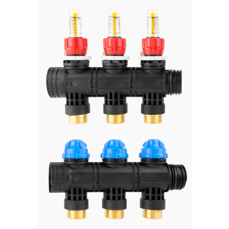 81253 Распределитель для коллектор AFRISOа на 3 контура с расходомер AFRISOом