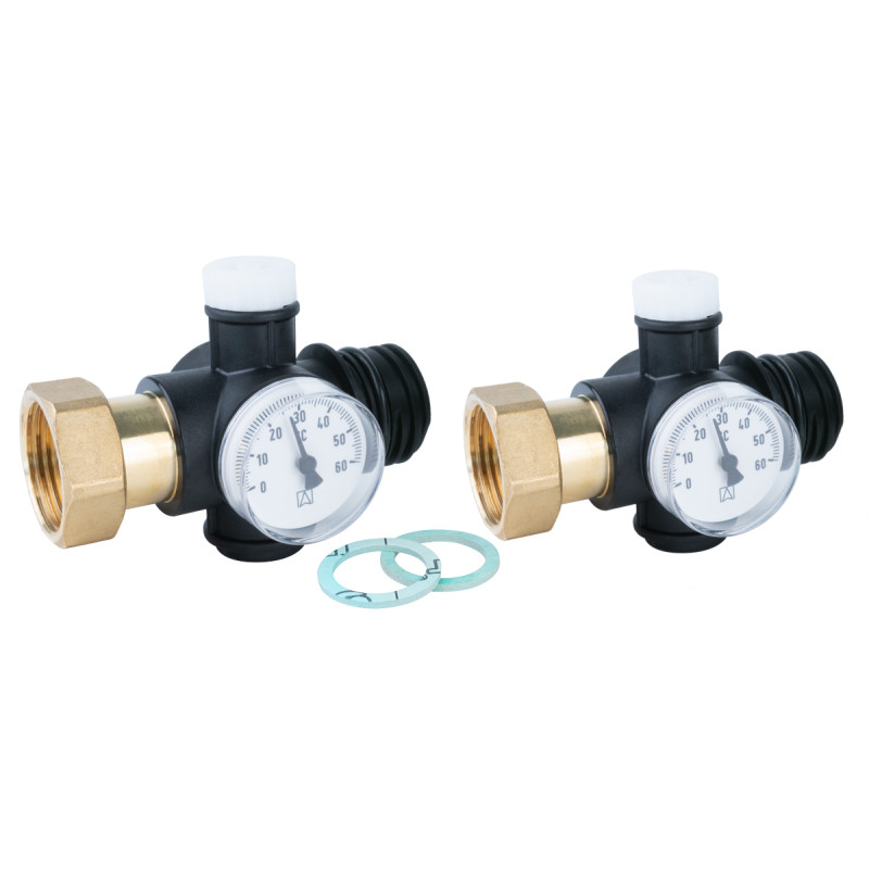 AFRISO 81273 Комплект з двох з'єднань з гайкою G1 для ProCalida EF1 з термометрами