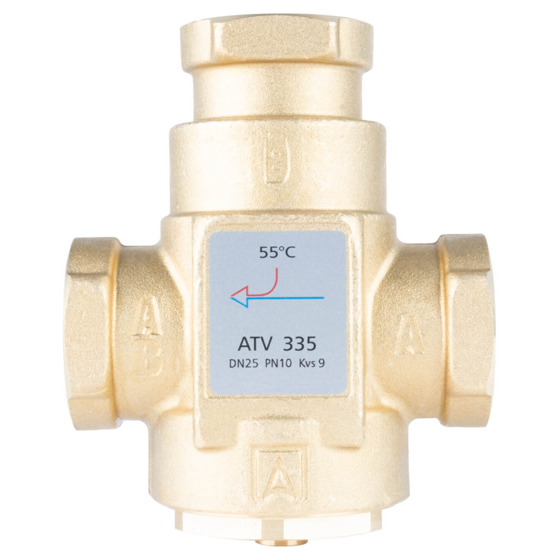 Afriso 1633510 Термічний клапан  ATV 335, DN25, Rp 1", Kvs 9, номінальна температура 55 C