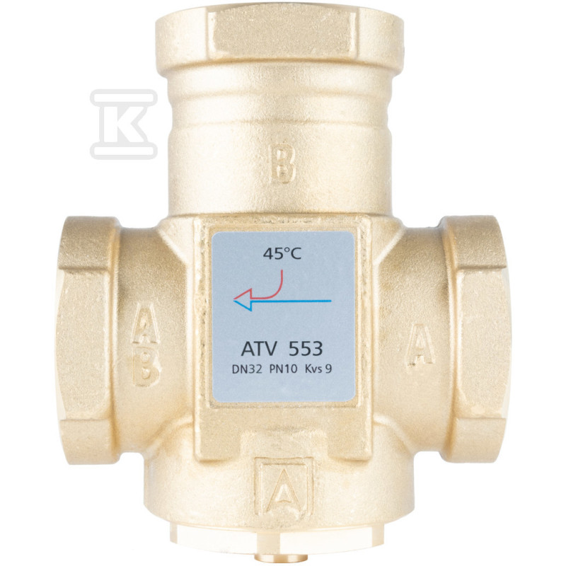 Afriso 1655310 Термічний клапан ATV 553, DN32, Rp 1¼" Kvs 12, 45 °C