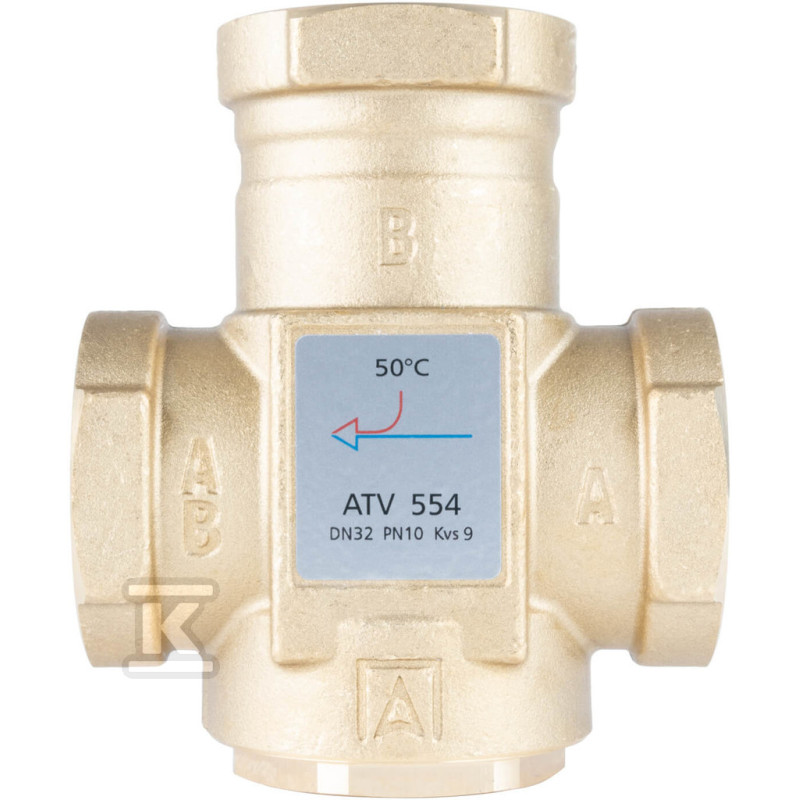 Afriso 1655410 Термічний клапан ATV 554, DN32, Rp 1¼" Kvs 12, 50 °C