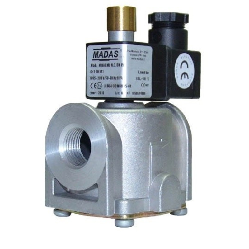 MADAS Клапан електромагн. М16/RMC N.С. DN 15, Р= 500 mbar, 220 В