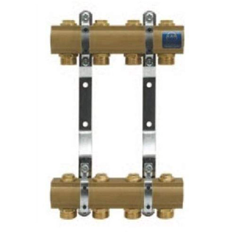 Распределительный коллектор с регулирующими вентилями с обратной стороны (серия 51A) 5 выходов (326x250x80) KAN-therm (1346160003)