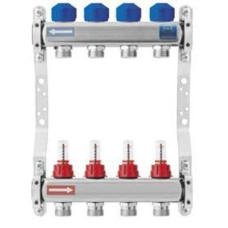 Распределительный коллектор с расходомерами и вентилями для сервоприводов М30х1,5 (серия N75E)11 выходов (326х593х80) KAN-therm (1316157051)