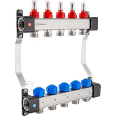 Распределитель Kan-therm InoxFlow серия UFS с вентилями для сервоприводов и расходомерами, 10 выходов (352х540х84) (1316157074)