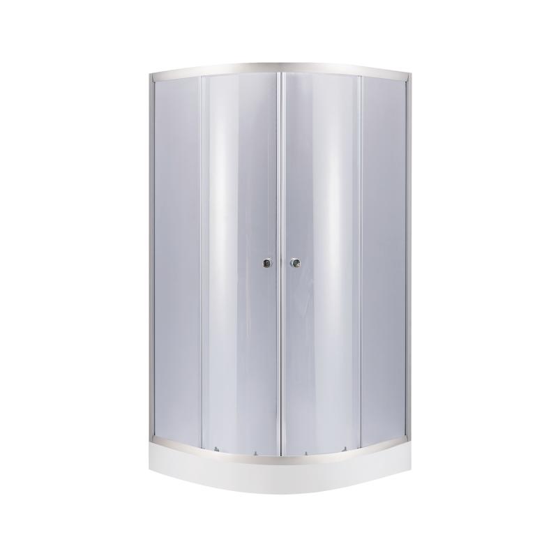 Lidz Душова кабіна Latwa SC80x80.SAT.LOW.GR, скло тон. 4 мм + Душовий піддон KAPIELKA ST80x80x15 (LLASC8080SLGSET)