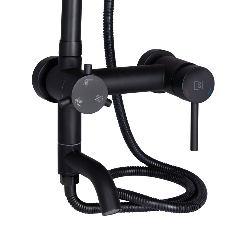 Lidz Душова система для кабіни Aria 1032 на три споживача з виливом k35, Black (LDARI1032BLA43371)