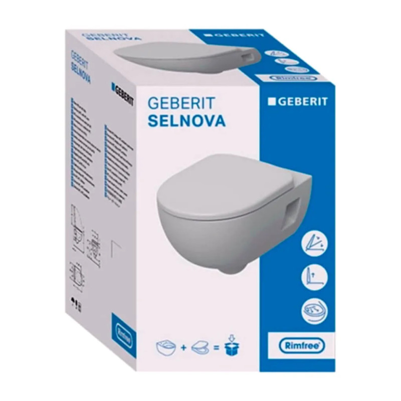 Geberit Унітаз підвісний Selnova з сидінням (501.750.00.1)
