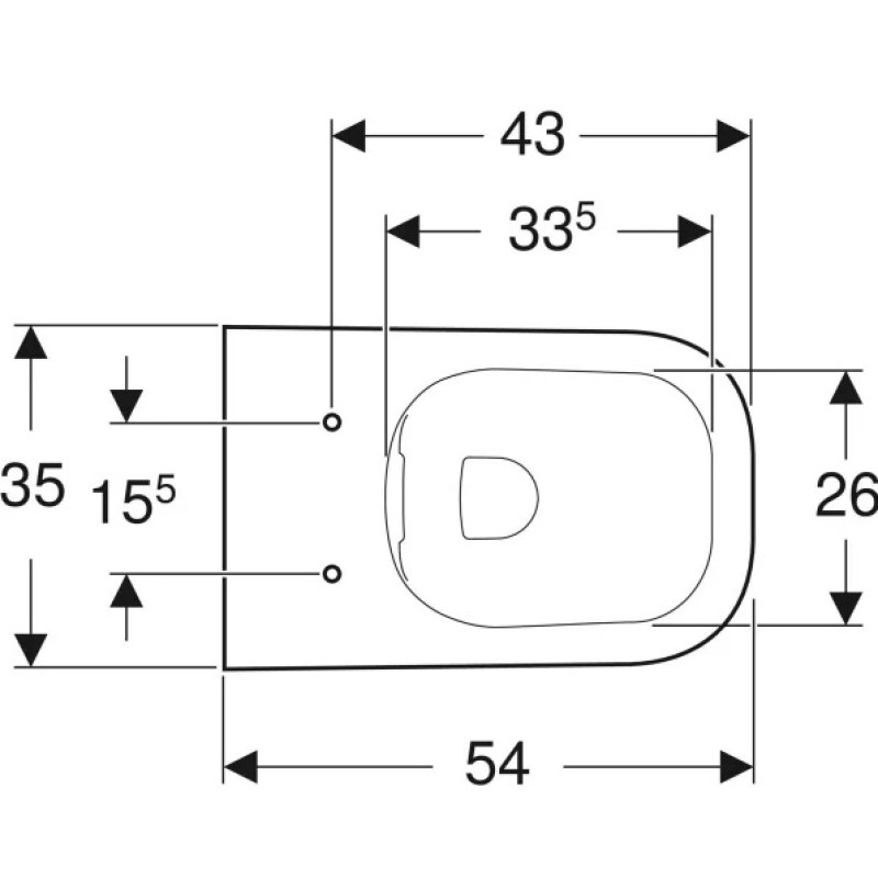 Geberit Унитаз подвесной Smyle без сиденья (500.208.01.1)