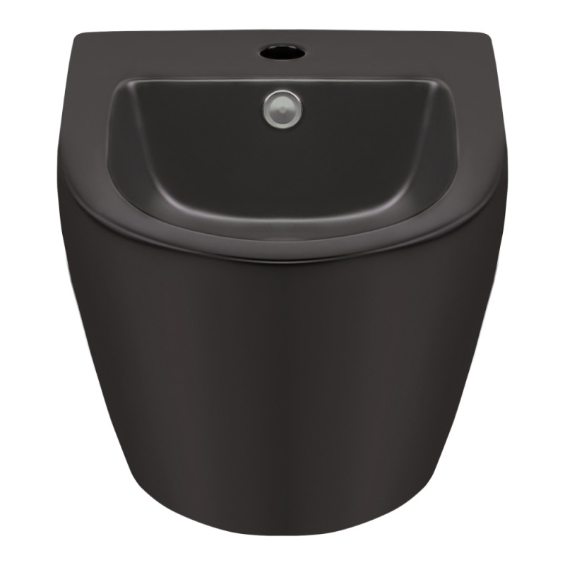 Qtap Підвісне біде Robin 495х370х325 Matt black (QT1355046FMB)