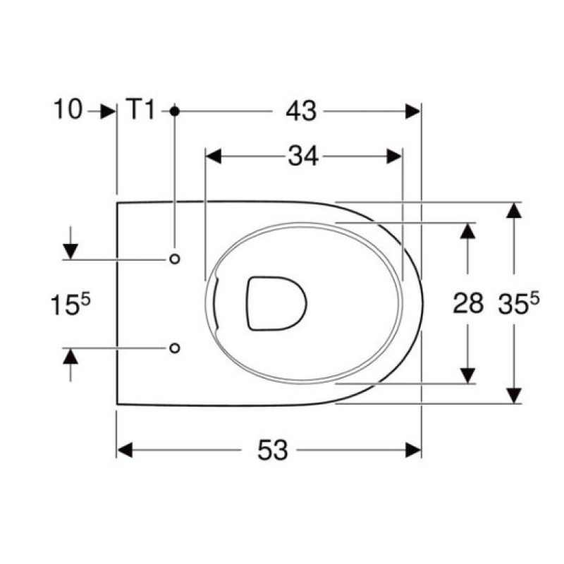 Geberit Унітаз підвісний Selnova без сидіння (500.694.01.2)