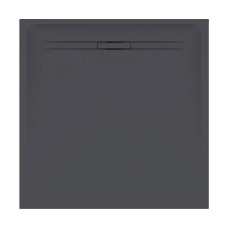 Geberit Душовий піддон SESTRA 90x90х4 см, квадратний, графіт, поверхня зі сланцевою структурою