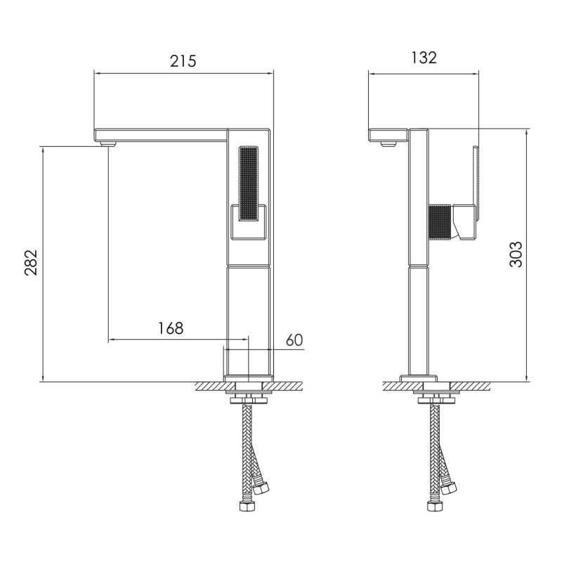 IMPRESE Смеситель для умывальника высокий DEIRA, хром (ZMK122001011)