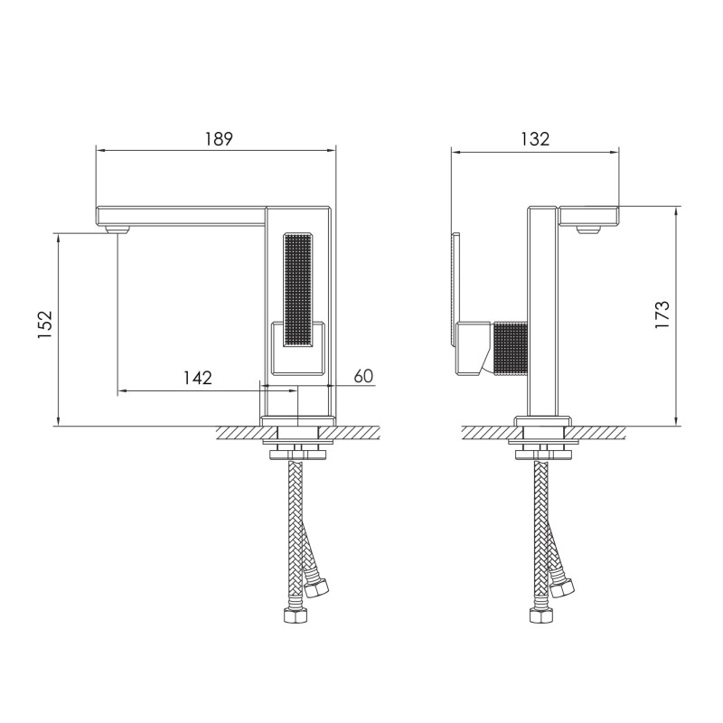 IMPRESE Смеситель для умывальника DEIRA, хром (ZMK122001010)