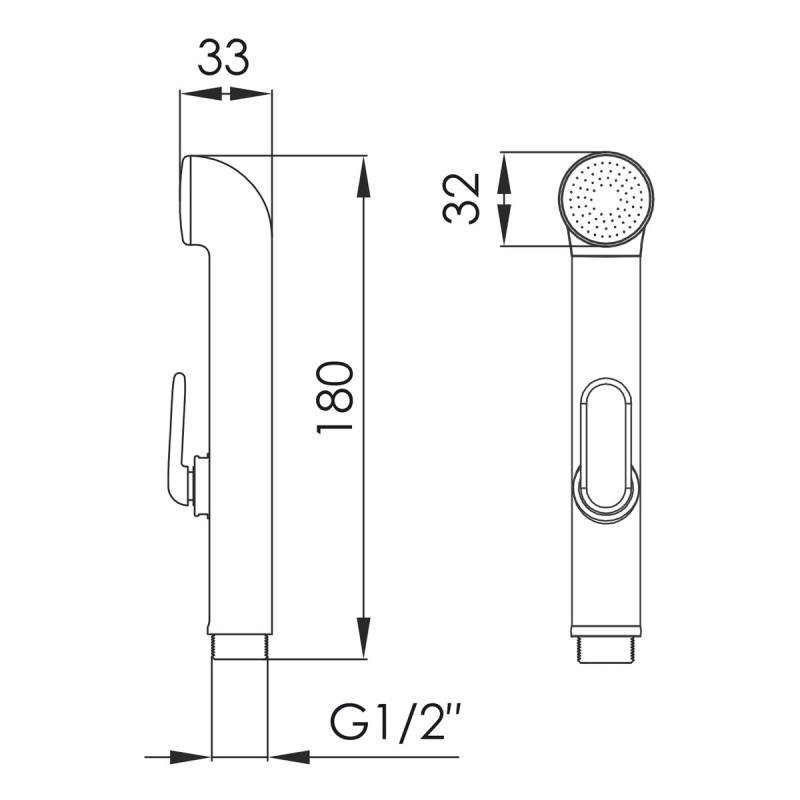 IMPRESE Гигиеническая лейка биде, бидетка, хром, B7002 (B7002)