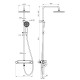 IMPRESE Система душа с термостатом для ванны CENTRUM LX, белые крышки, хром (T-10260LX)