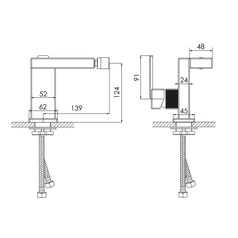 IMPRESE Смеситель для биде DEIRA, шампань (ZMK112009070)