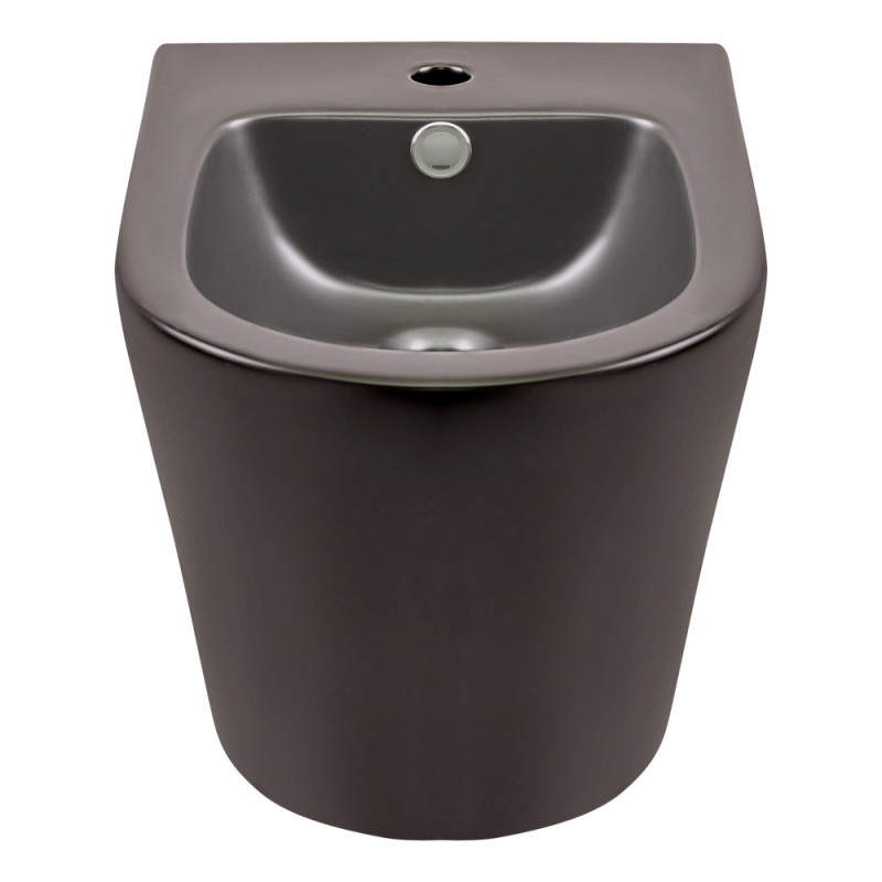 Qtap Підвісне біде Scorpio 515x360x345 Matt black (QT1455053FMB)