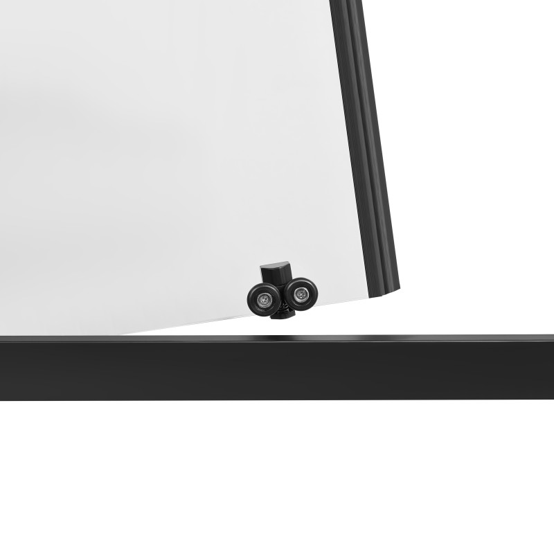 Qtap Душова кабіна Taurus BLA1099SC6 90х90 см, скло Clear 6 мм, покриття CalcLess, без піддона, чорна