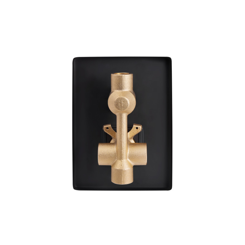 Qtap Душова система Aquarius прихованого монтажу на два споживача, Black Matt (QTAQA64103NGB)