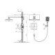 Qtap Душова система Aquarius прихованого монтажу на два споживача, Chrome (QTAQA64103NGC)