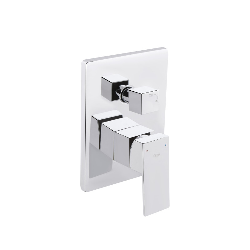 Qtap Душова система Aquarius прихованого монтажу на два споживача, Chrome (QTAQA64103NGC)