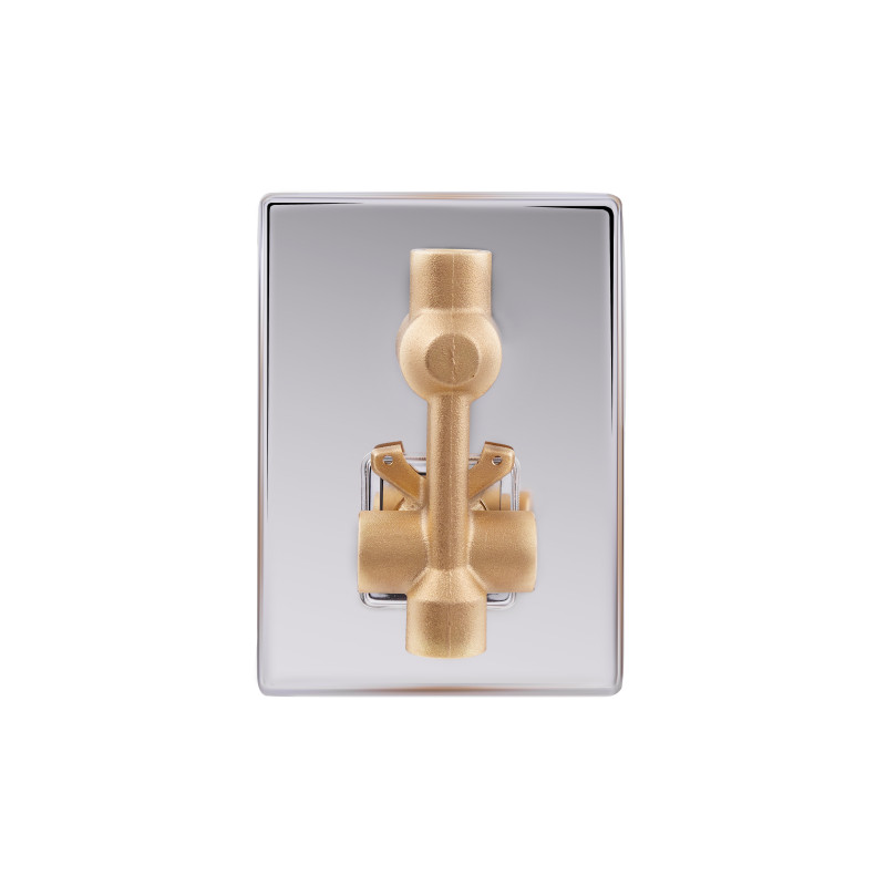 Qtap Душова система Aquarius прихованого монтажу на два споживача, Chrome (QTAQA64103NGC)