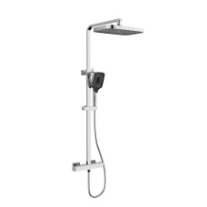 Qtap Душова система Sloup термостатична на два споживача, Chrome (QTSL57103KNC)
