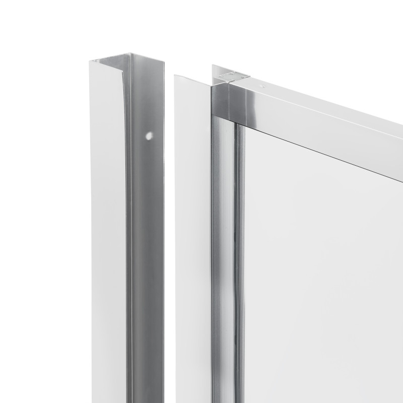 Qtap Душова кабіна Leo CRM10995-AC6 90х90 см, скло Clear, CalcLess, 6 мм без піддону (LEOCRM10995AC6)