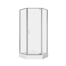 Qtap Набір Душова кабіна Leo CRM10995-AC6 Clear 2020x900x900 мм + піддон Diamond 309912 90x90x12 см з сифоном (LEOCRM10995AC6SET)