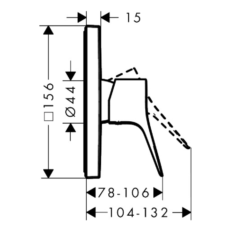 Hansgrohe Смеситель для душа Vivenis черный матовый
