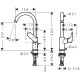 Hansgrohe Смеситель для умывальника Logis 210 с донным клапаном