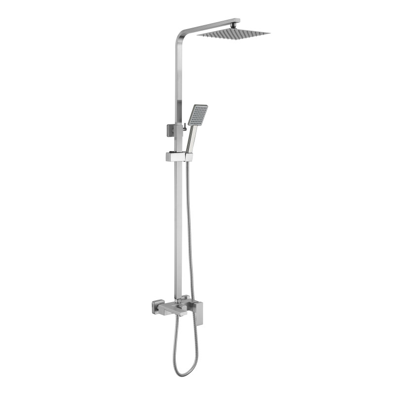 Lidz Душова система для кабіни Kubis 1031 на три споживача з виливом k35, Nickel (LDKUB1031NKS43380)