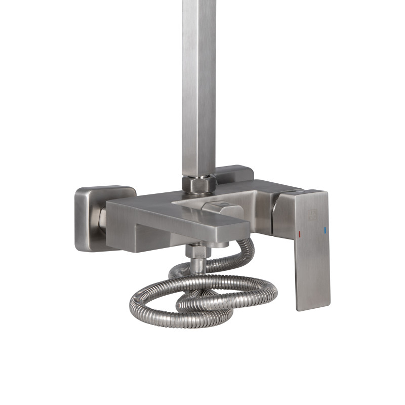 Lidz Душова система для кабіни Kubis 1031 на три споживача з виливом k35, Nickel (LDKUB1031NKS43380)