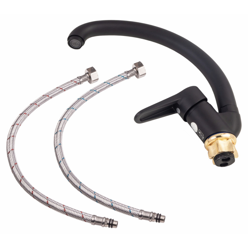 Lidz Змішувач для кухні Nicole 008F Чорний (LDNIC008FBLA35181)