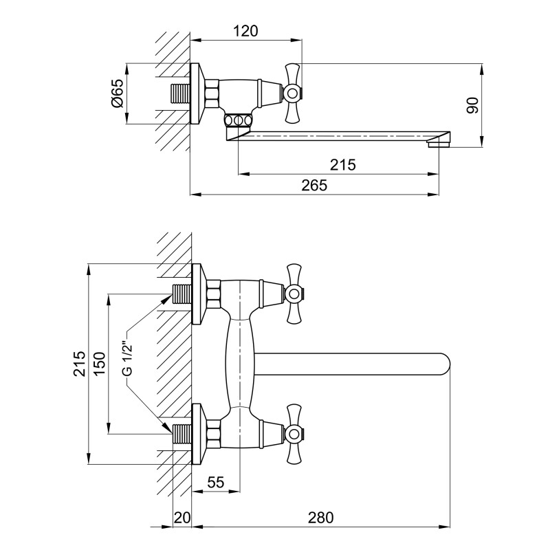 Lidz Змішувач для раковини Lamb 361 Хром (LDLAM361CRM22309)