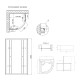 Lidz Душова кабіна Latwa SC80x80.SAT.HIGH.GR полукругла, скло тон. 4 мм + Душовий піддон KAPIELKA ST80x80x41 з панеллю (LLSC8080SATHIGHGR2SET)