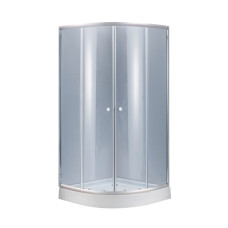 Lidz Душова кабіна Latwa SC90x90.SAT.LOW.GR, скло тон. 4 мм + Душовий піддон KAPIELKA ST90x90x15 (LLASC9090SLGSET)