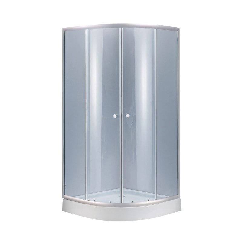 Lidz Душова кабіна Latwa SC90x90.SAT.LOW.GR, скло тон. 4 мм + Душовий піддон KAPIELKA ST90x90x15 (LLASC9090SLGSET)