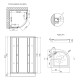 Lidz Набір Душова кабіна Latwa SC90x90.SAT.LOW.FR, скло Frost 4 мм + піддон Kupala (LLSC9090SATLOWFR2SET)