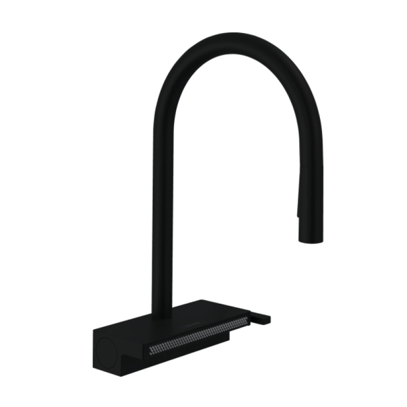 Hansgrohe Смеситель для кухни Aquno Select M81 с вытяжным изливом черный