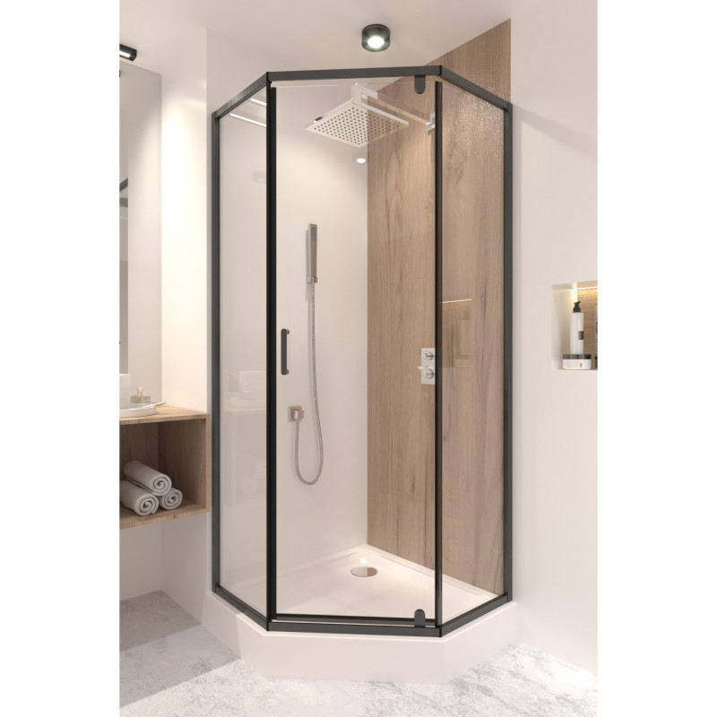 Qtap Душова кабіна Scorpio BLA10995-AC6 90х90 см, скло Clear 6 мм, CalcLess, без піддону (SCOBLA10995AC6)