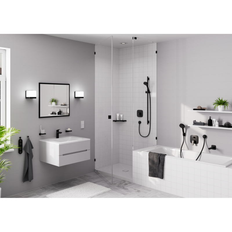 Hansgrohe Смеситель для умывальника Logis 100 черный матовый