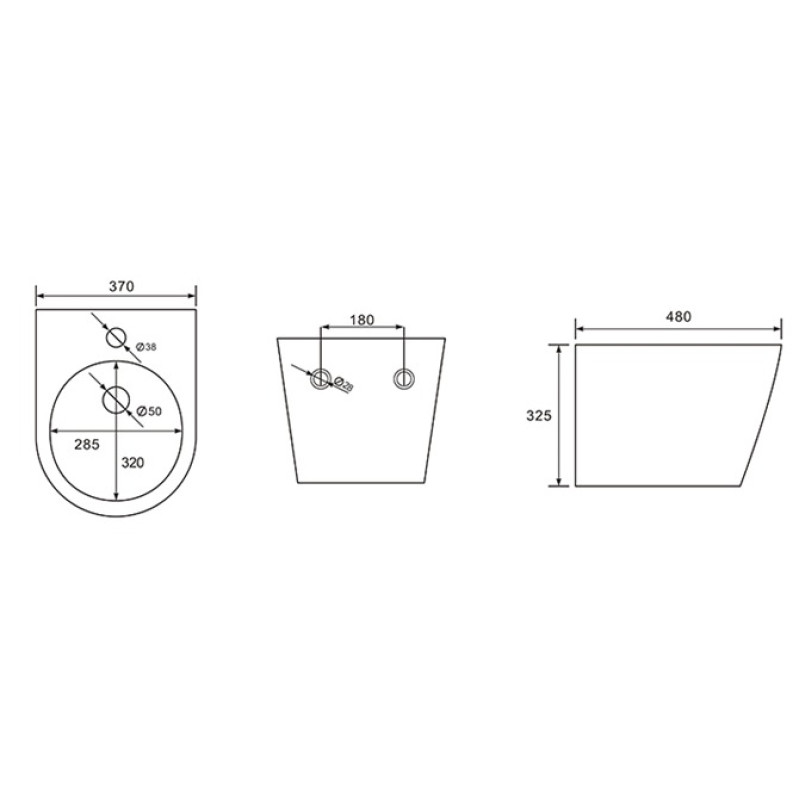 IMPRESE Биде подвесное JESS, черный матовый (i11331MB)