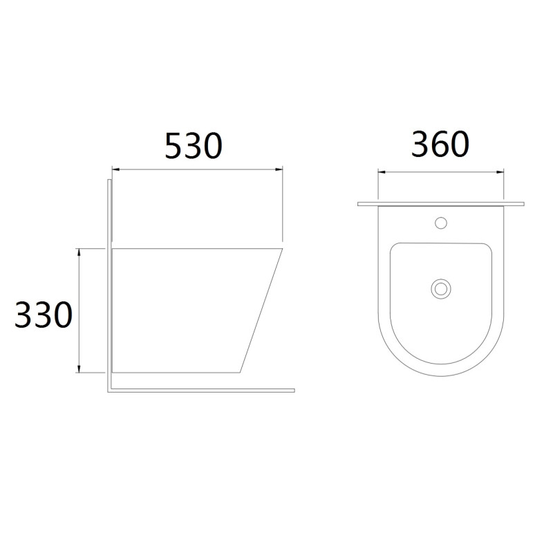 IMPRESE Биде подвесное JESS, темно-серый (i11331MDG)