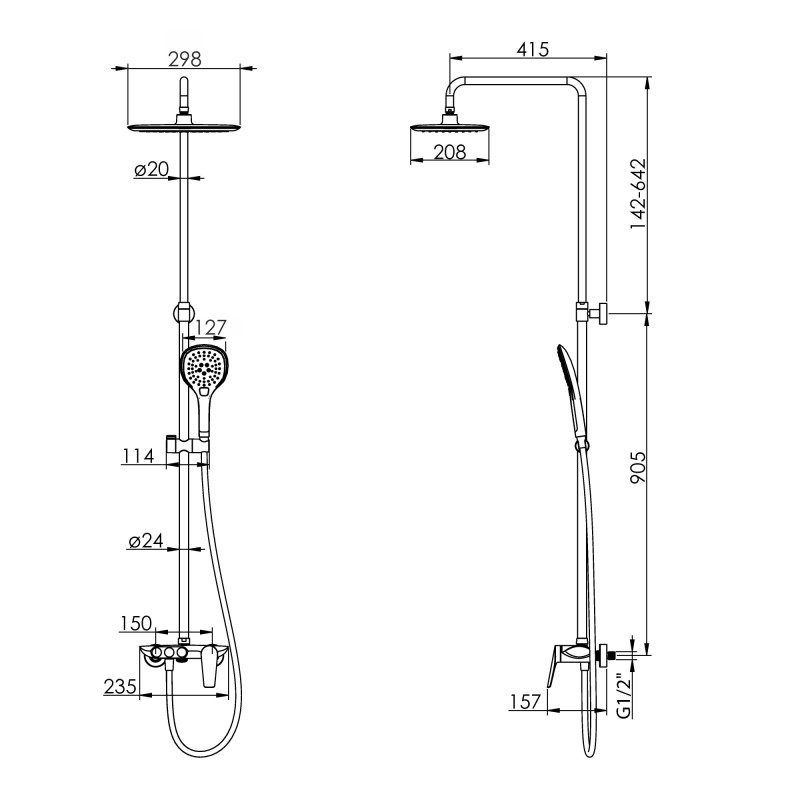 Atlantic Електроконвектор F120 Connect Mobile CMG-BD0/Wi-Fi/M (2000W) з комплектом підставок (129046)